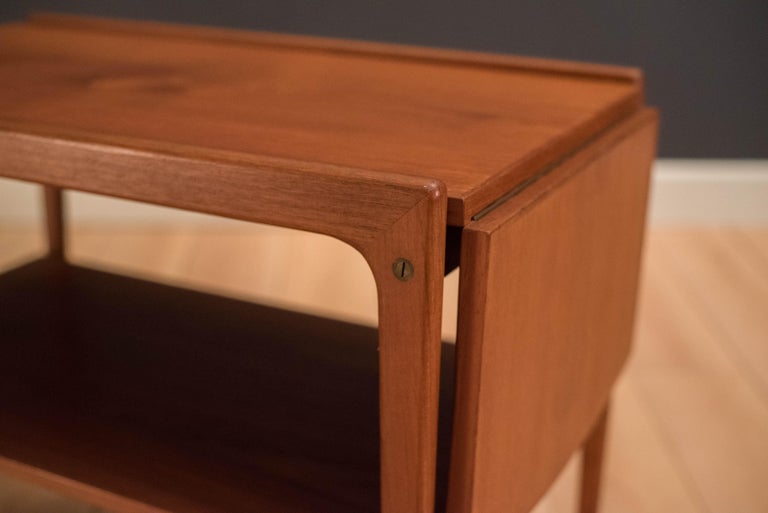 Scandinavian Teak Expandable Bar Cart For Sale at 1stdibs