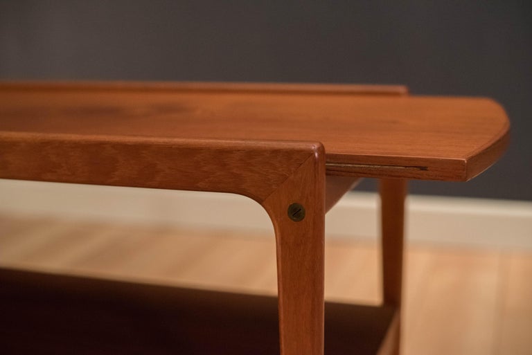 Scandinavian Teak Expandable Bar Cart For Sale at 1stdibs