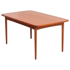Scandinavian Teak Extendable Dining Table, 1960s