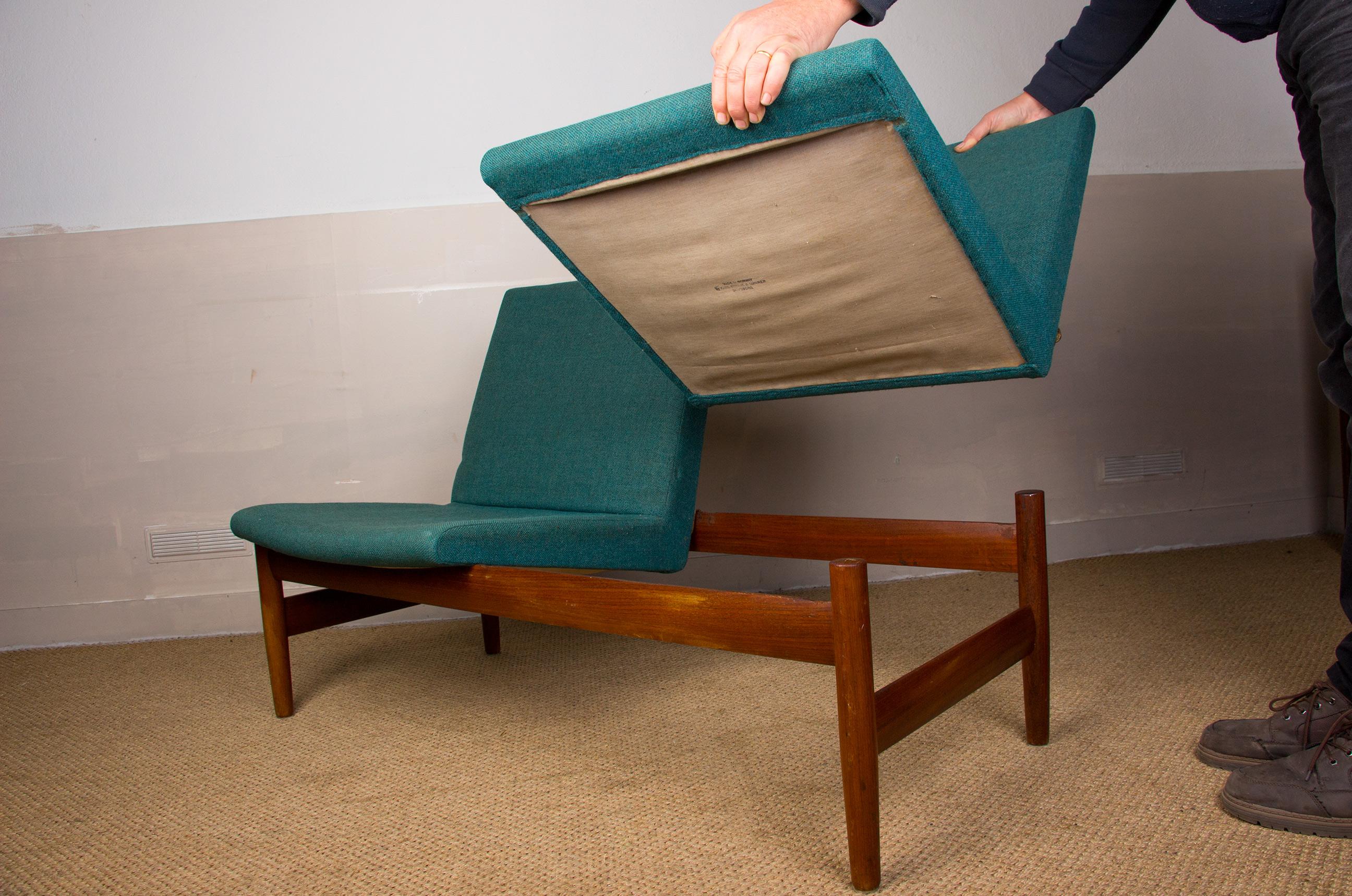 Scandinavian Teak & Fabric 2-Seat Sofa by Gunnar Sørlie for Karl Sørlie & Sønner 9