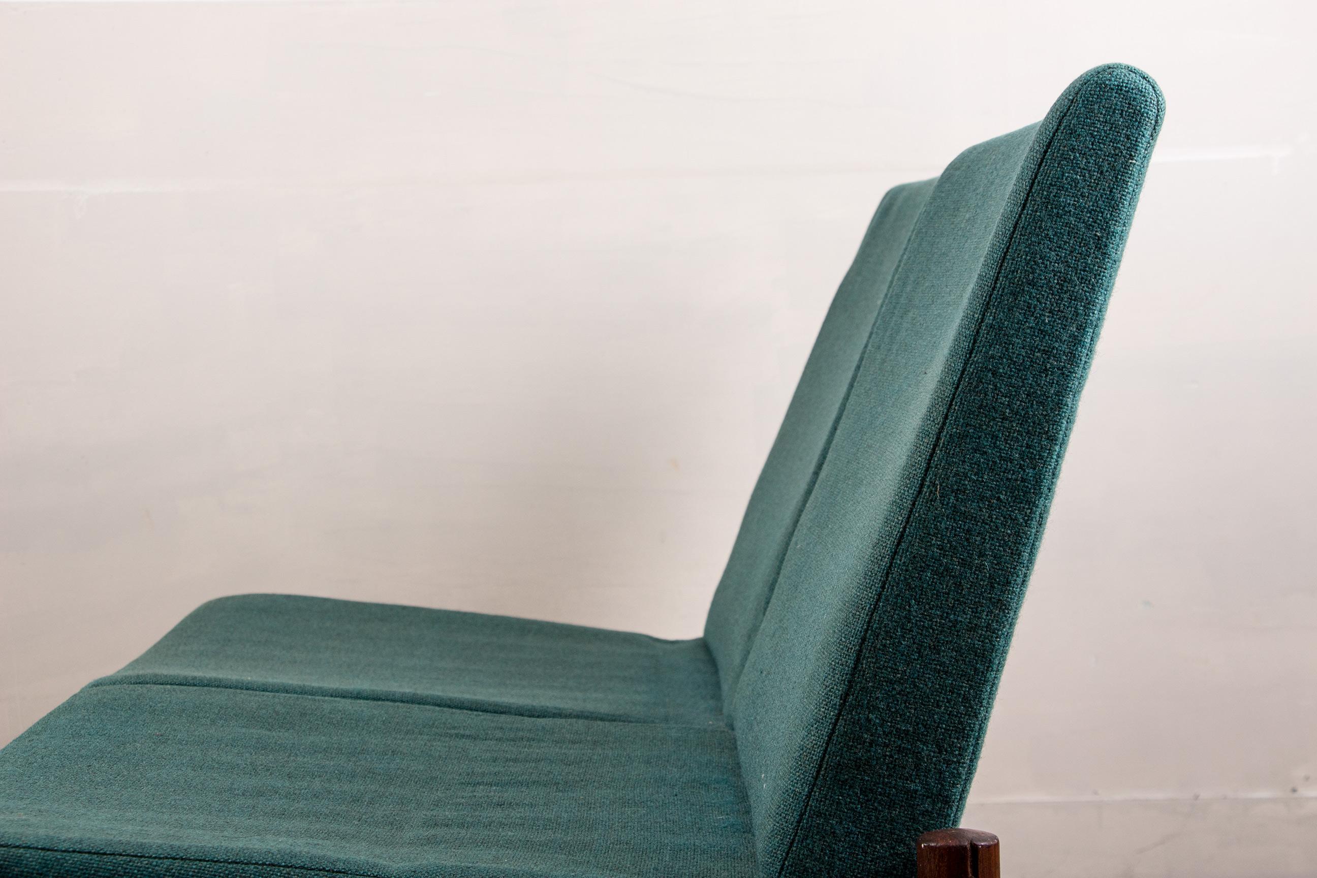 Scandinavian Teak & Fabric 2-Seat Sofa by Gunnar Sørlie for Karl Sørlie & Sønner 1