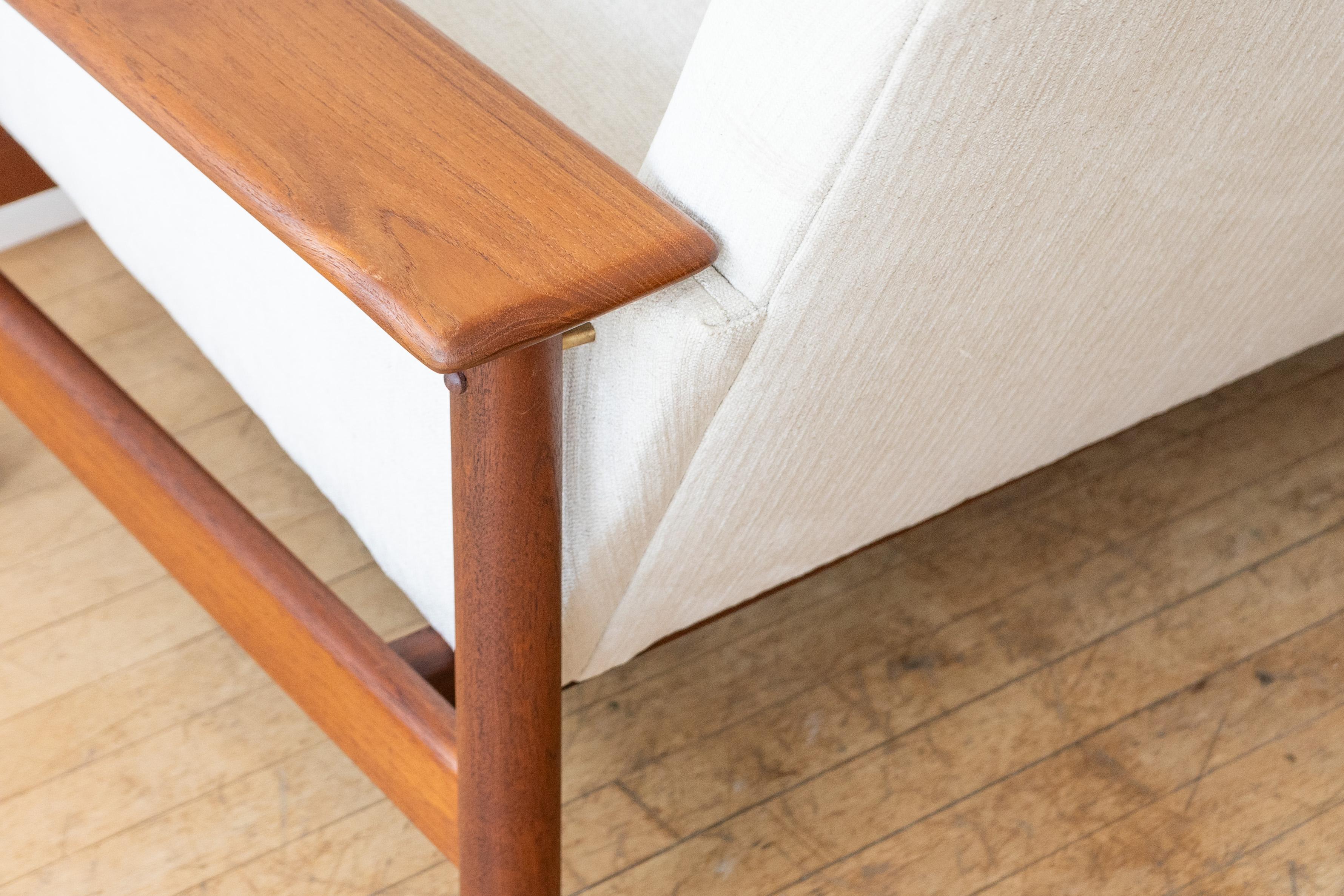 Scandinavian Teak Four-Seat Sofa 3