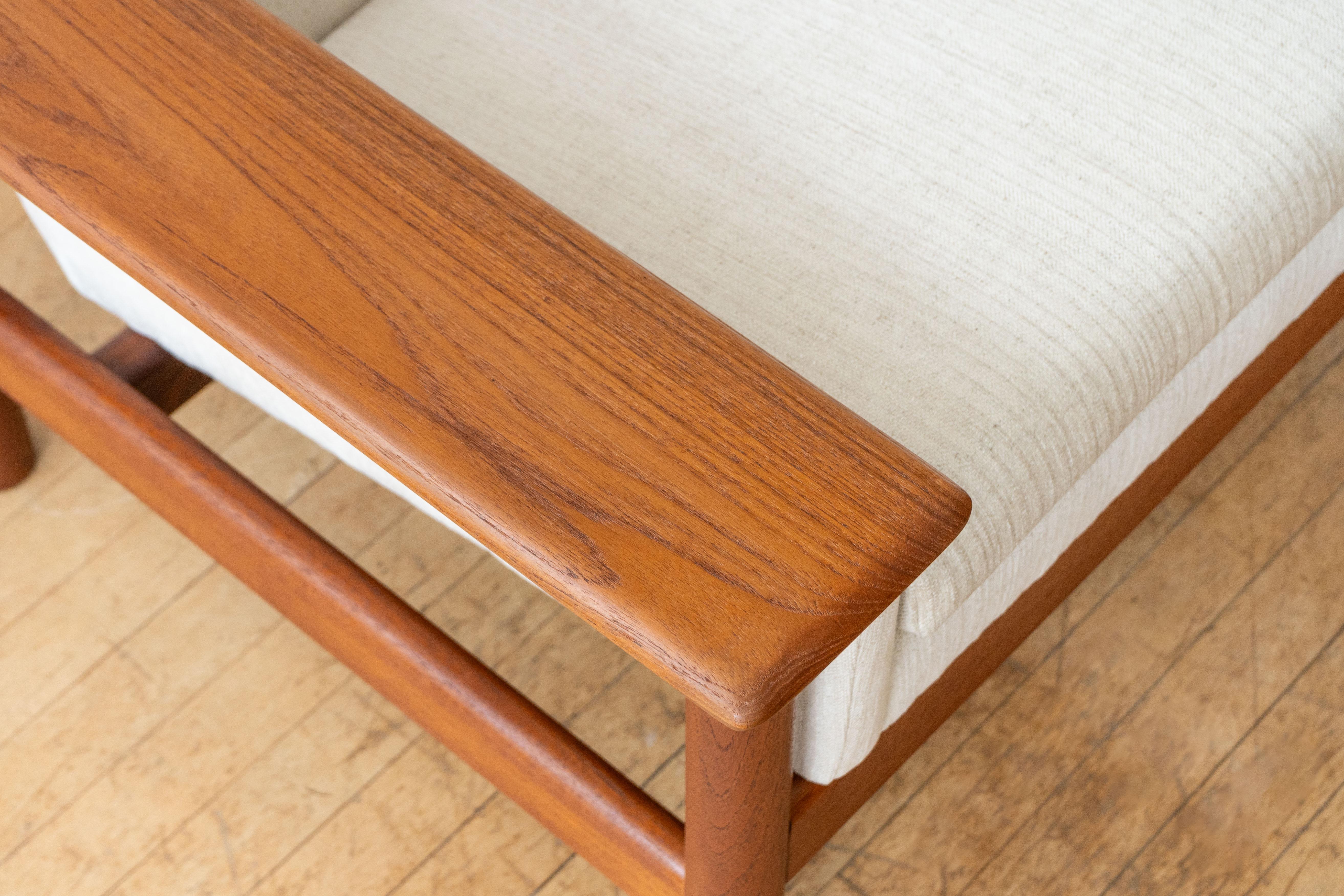 Mid-Century Modern Scandinavian Teak Four-Seat Sofa