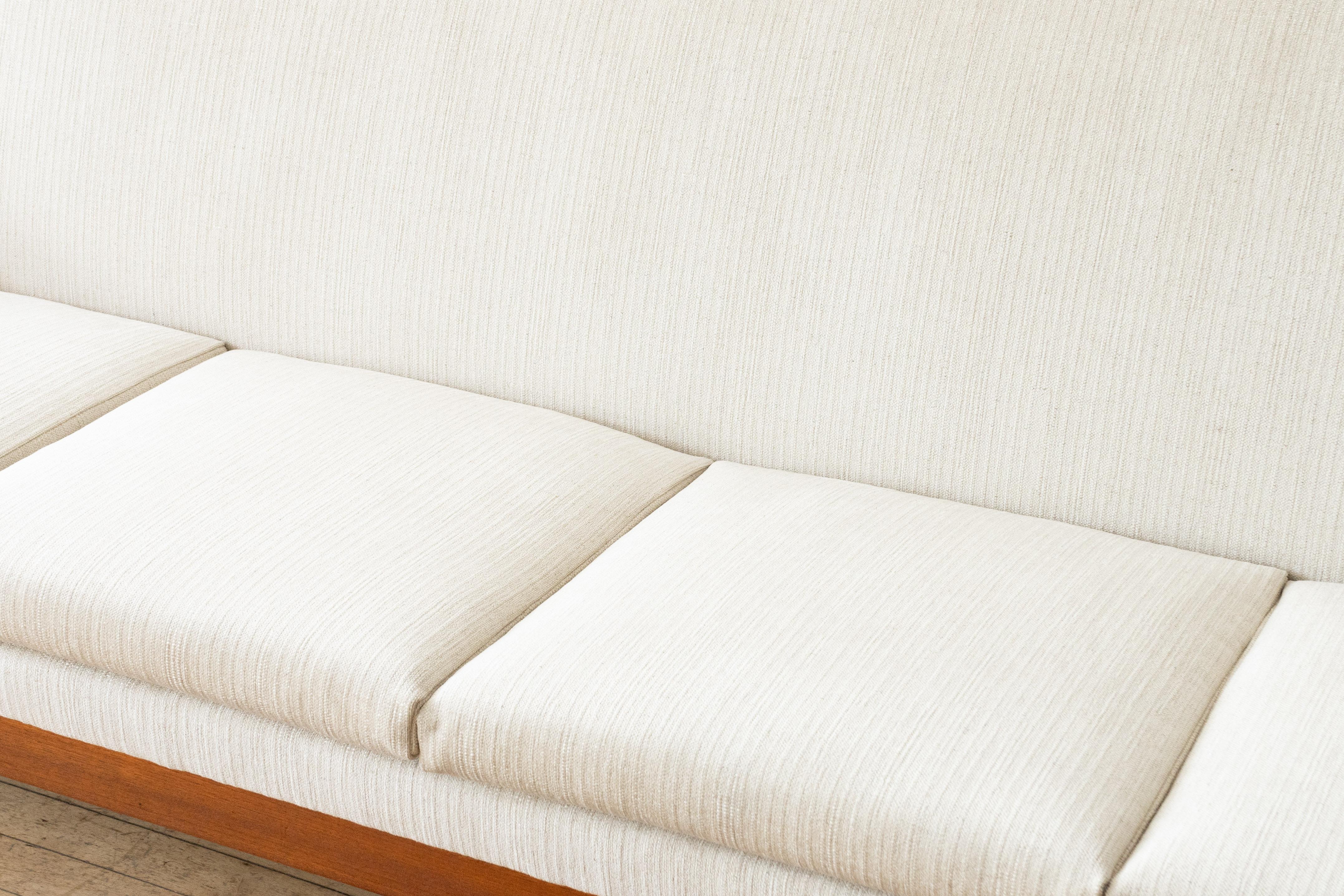 Norwegian Scandinavian Teak Four-Seat Sofa