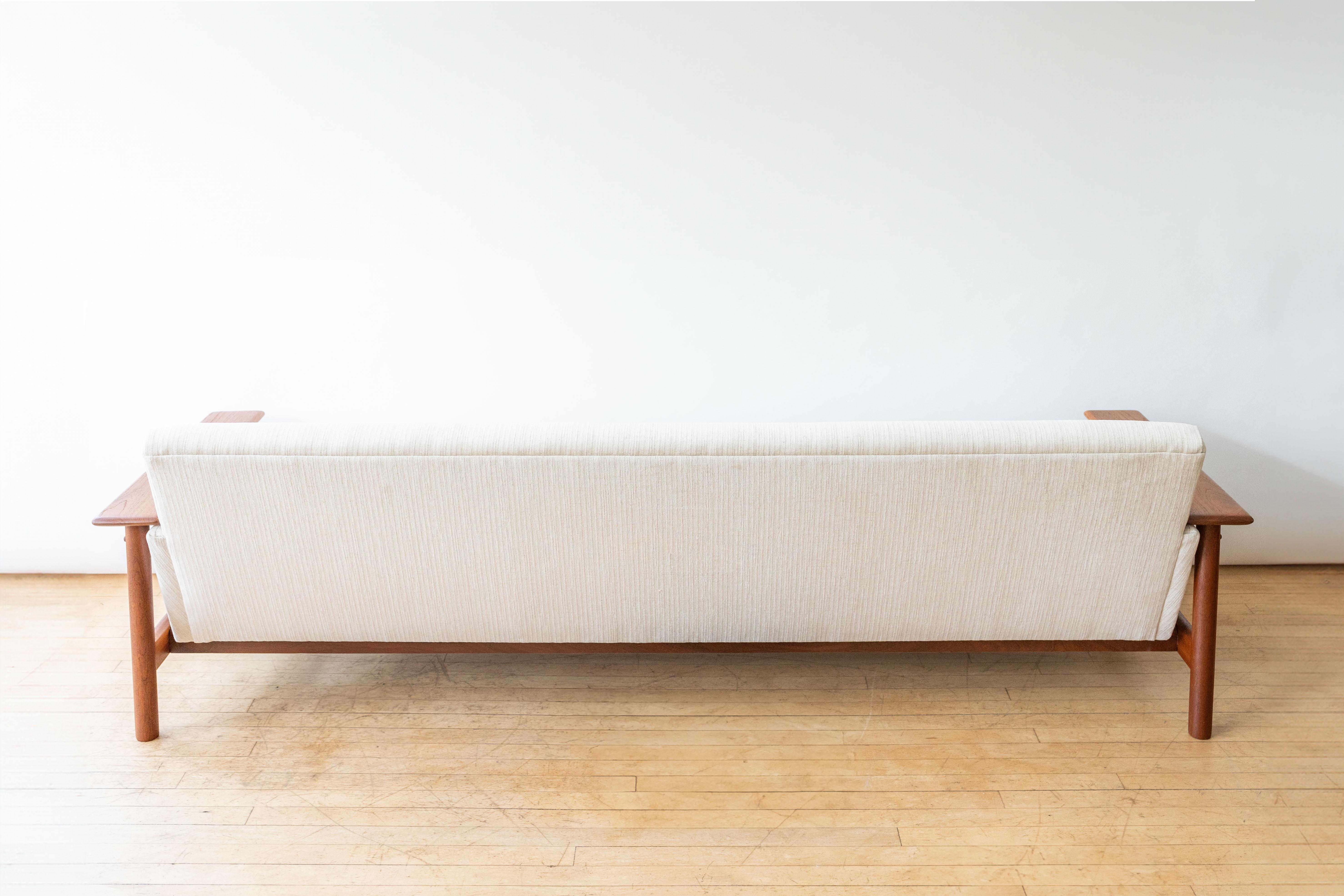 Scandinavian Teak Four-Seat Sofa 1