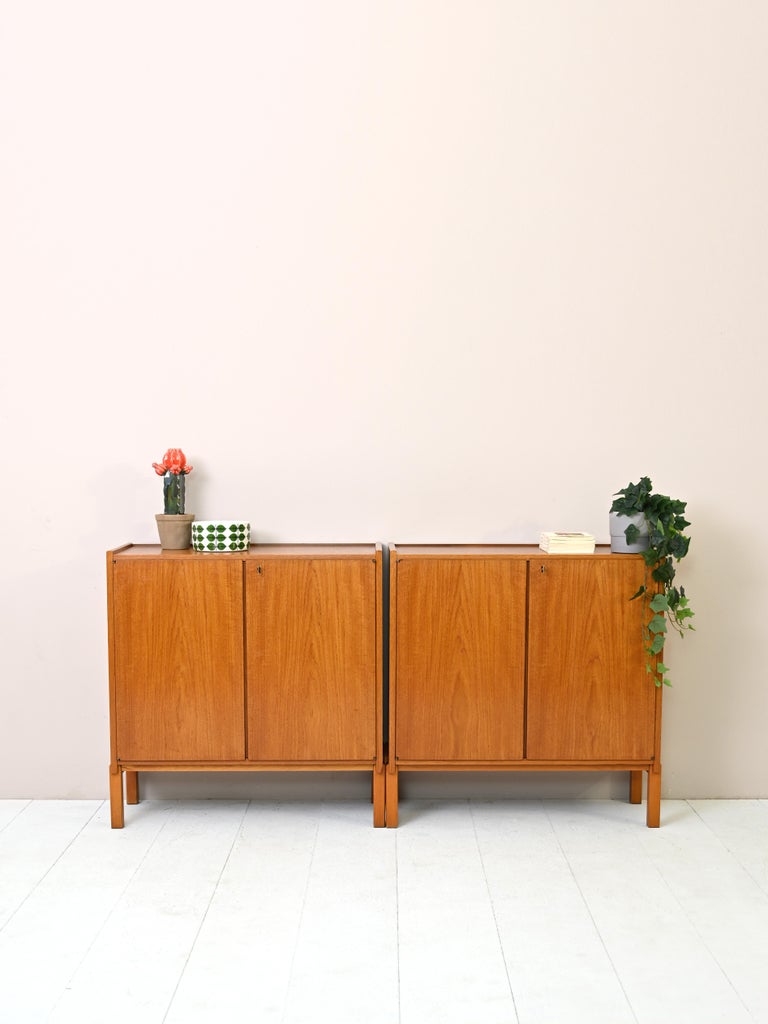 Scandinavian teak furniture pair For Sale at 1stDibs