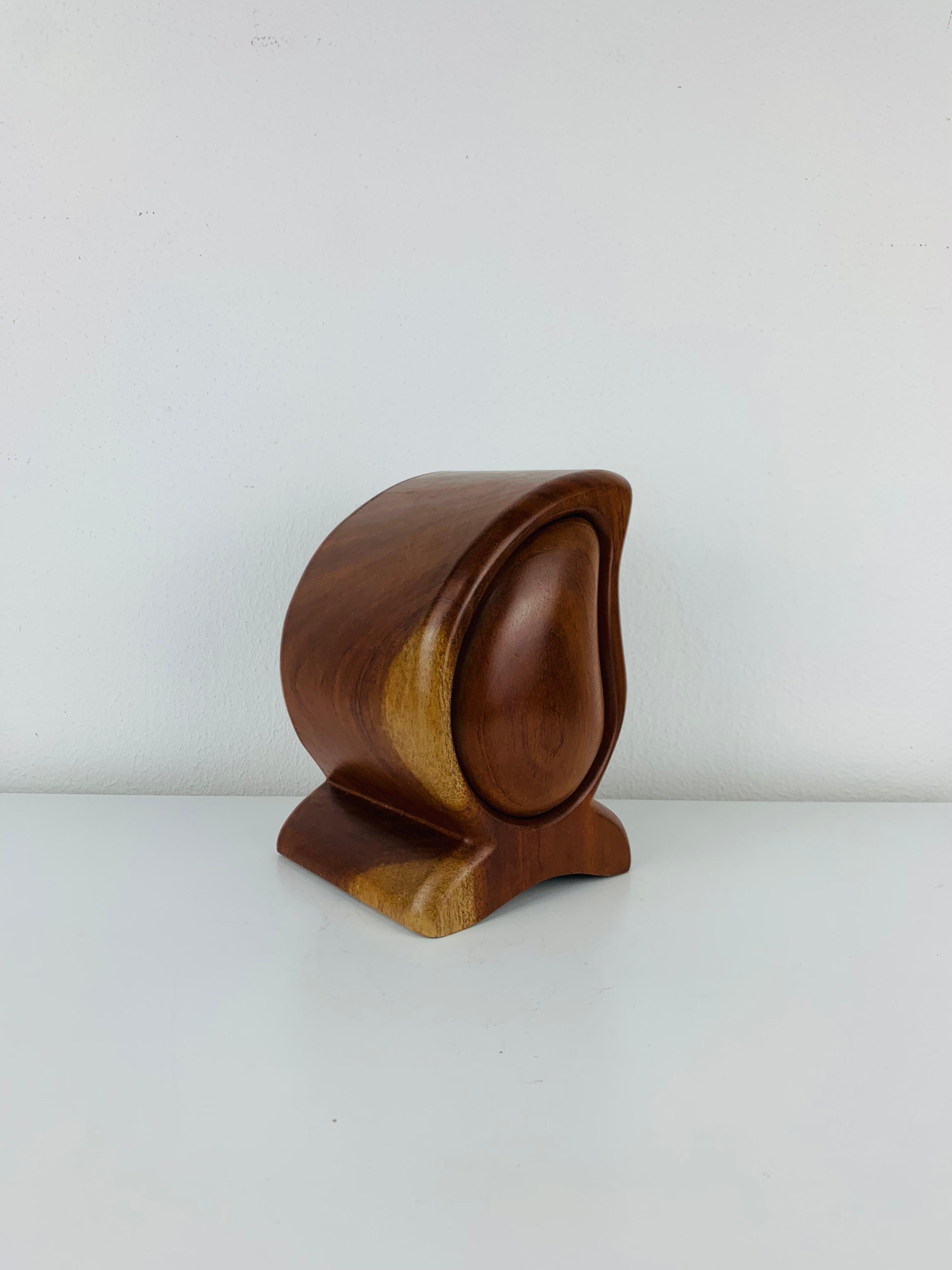 Skandinavische Schmuckschatulle aus Teakholz, 1980er Jahre, organisch im Angebot 6
