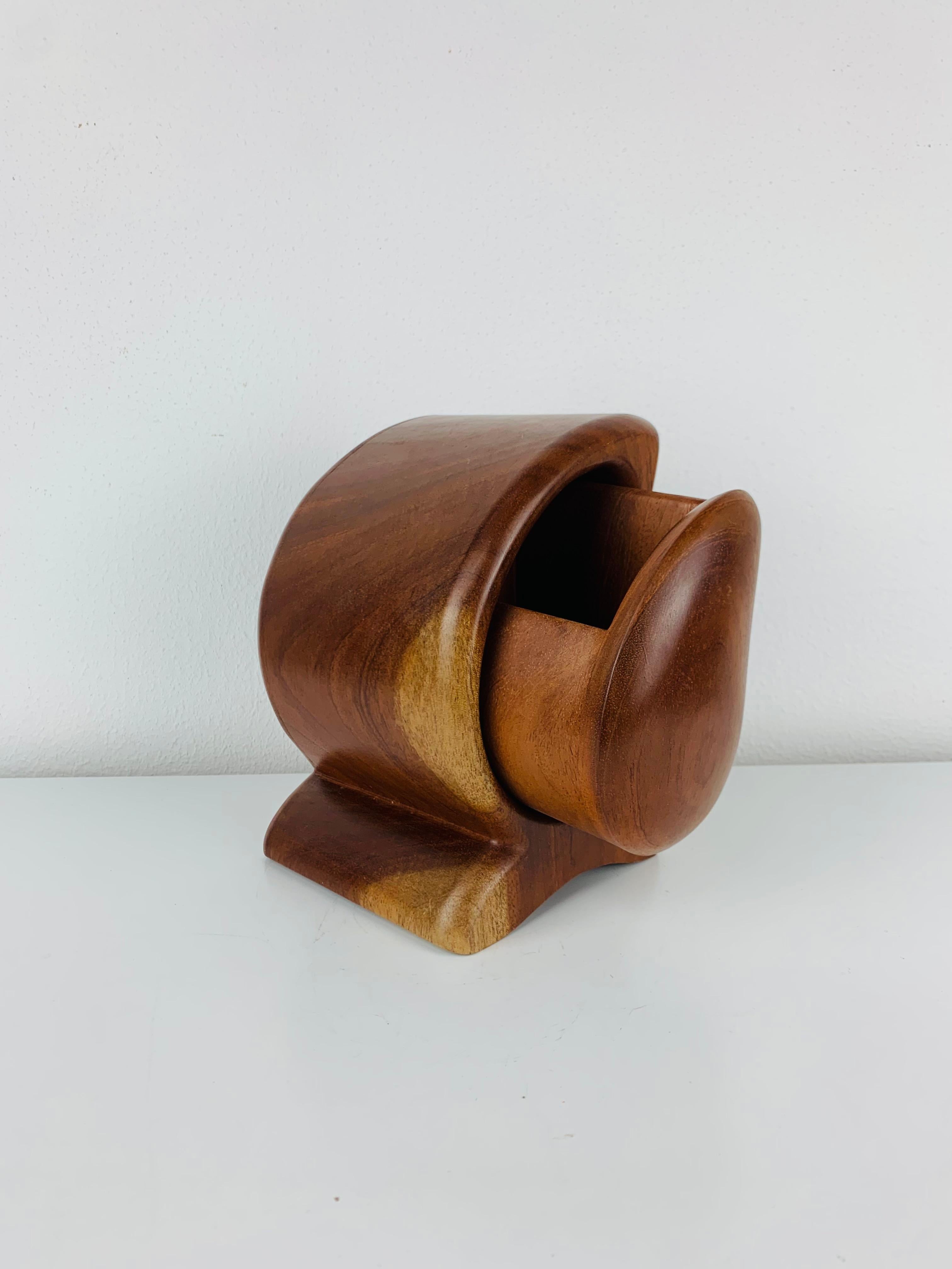 Skandinavische Schmuckschatulle aus Teakholz, 1980er Jahre, organisch im Zustand „Gut“ im Angebot in BELFORT, FR