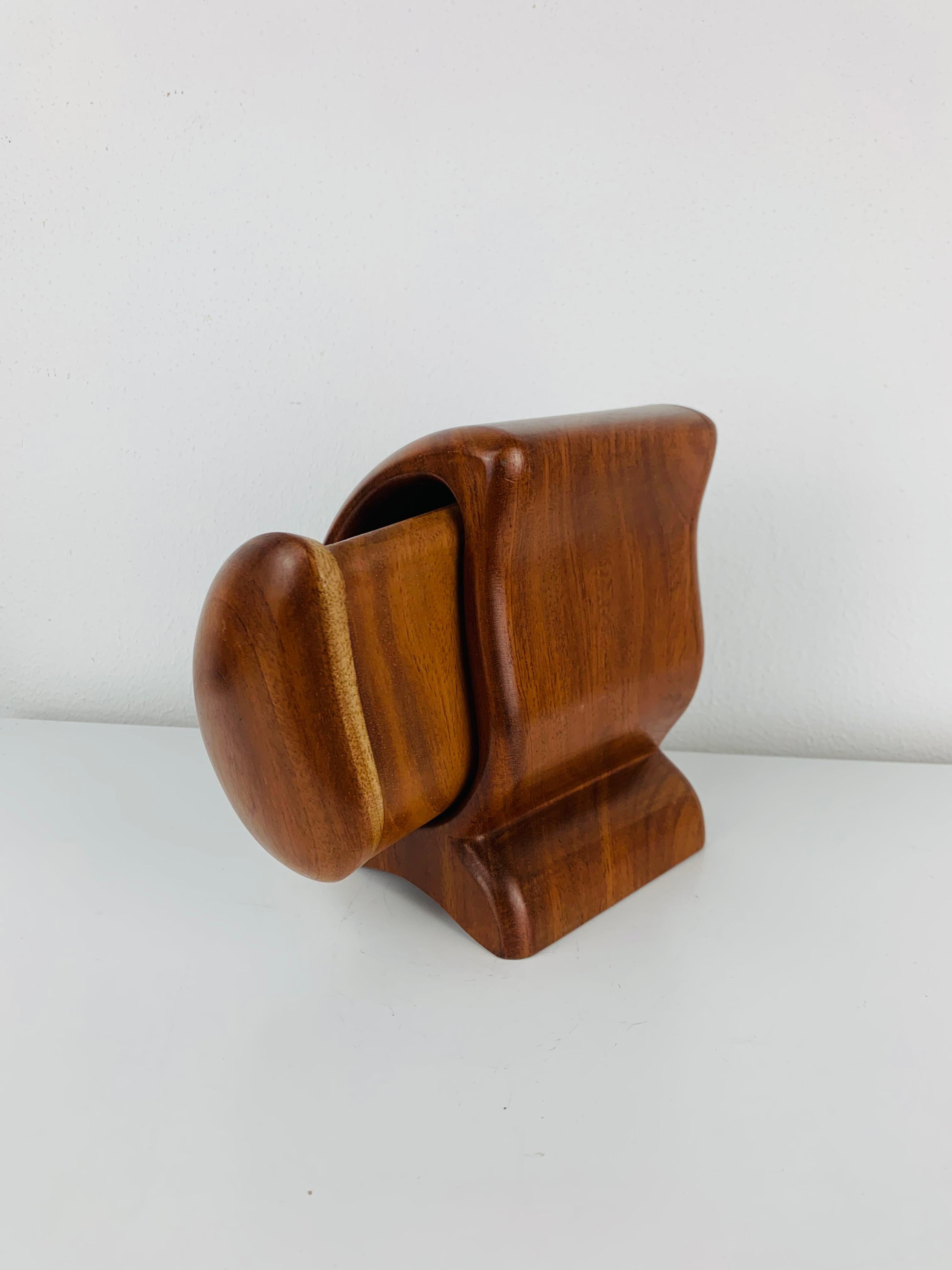 Skandinavische Schmuckschatulle aus Teakholz, 1980er Jahre, organisch (Ende des 20. Jahrhunderts) im Angebot
