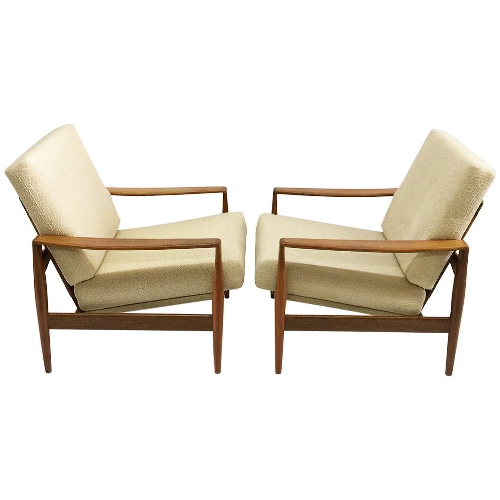 Scandinavian Teak Lounge Chairs, 1960s