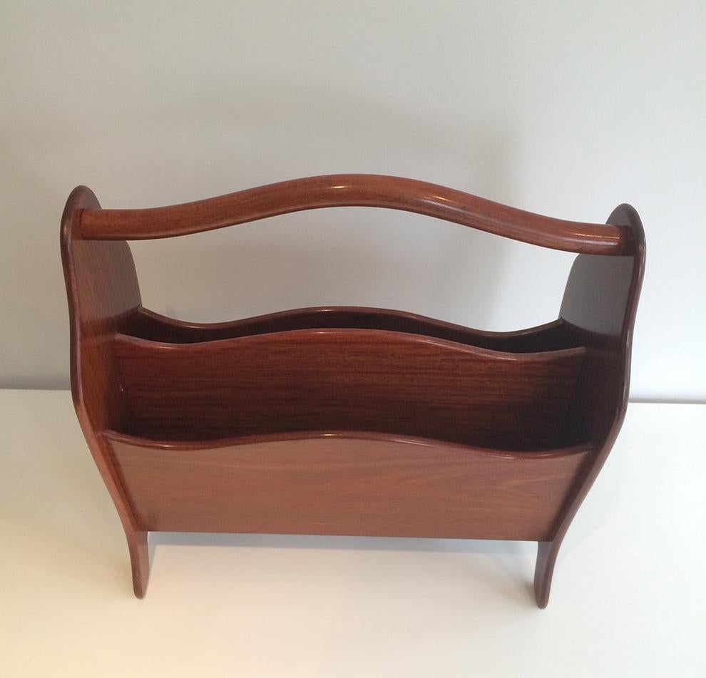 Portariviste scandinavo in teak, circa 1970 In condizioni buone in vendita a Marcq-en-Barœul, Hauts-de-France