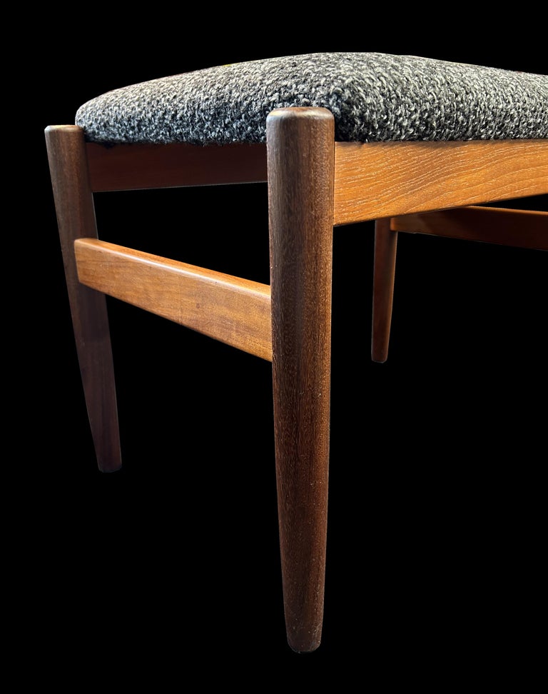 Scandinavian Teak Midcentury Stool For Sale at 1stDibs