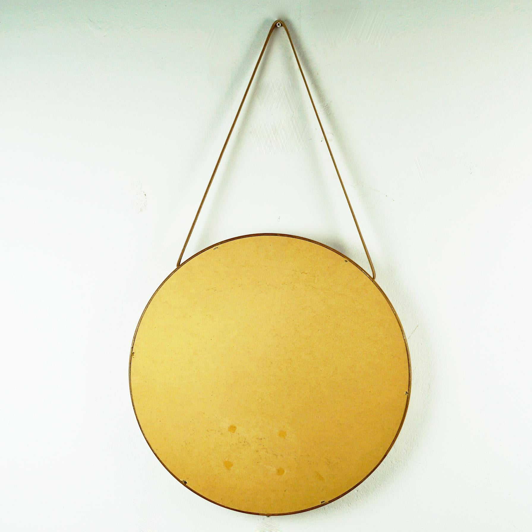 Mid-20th Century Scandinavian Teak Mirror by Uno and Osten Kristiansson for Luxus Vittsjö Sweden For Sale