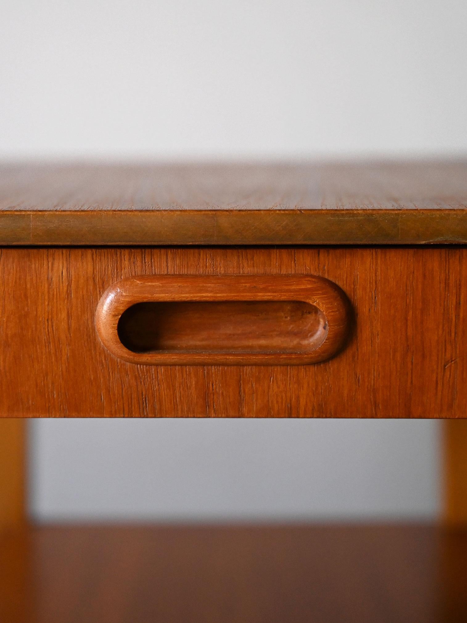 Scandinavian teak nightstand with drawer 3