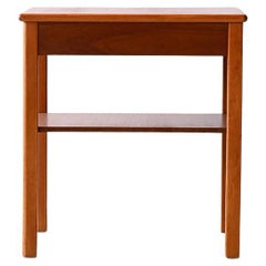 Scandinavian teak nightstand with drawer