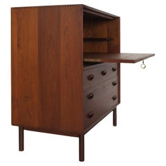 Mobile bar scandinavo in teak Peter Hvidt & Orla Molgaard Nielsen, anni '60