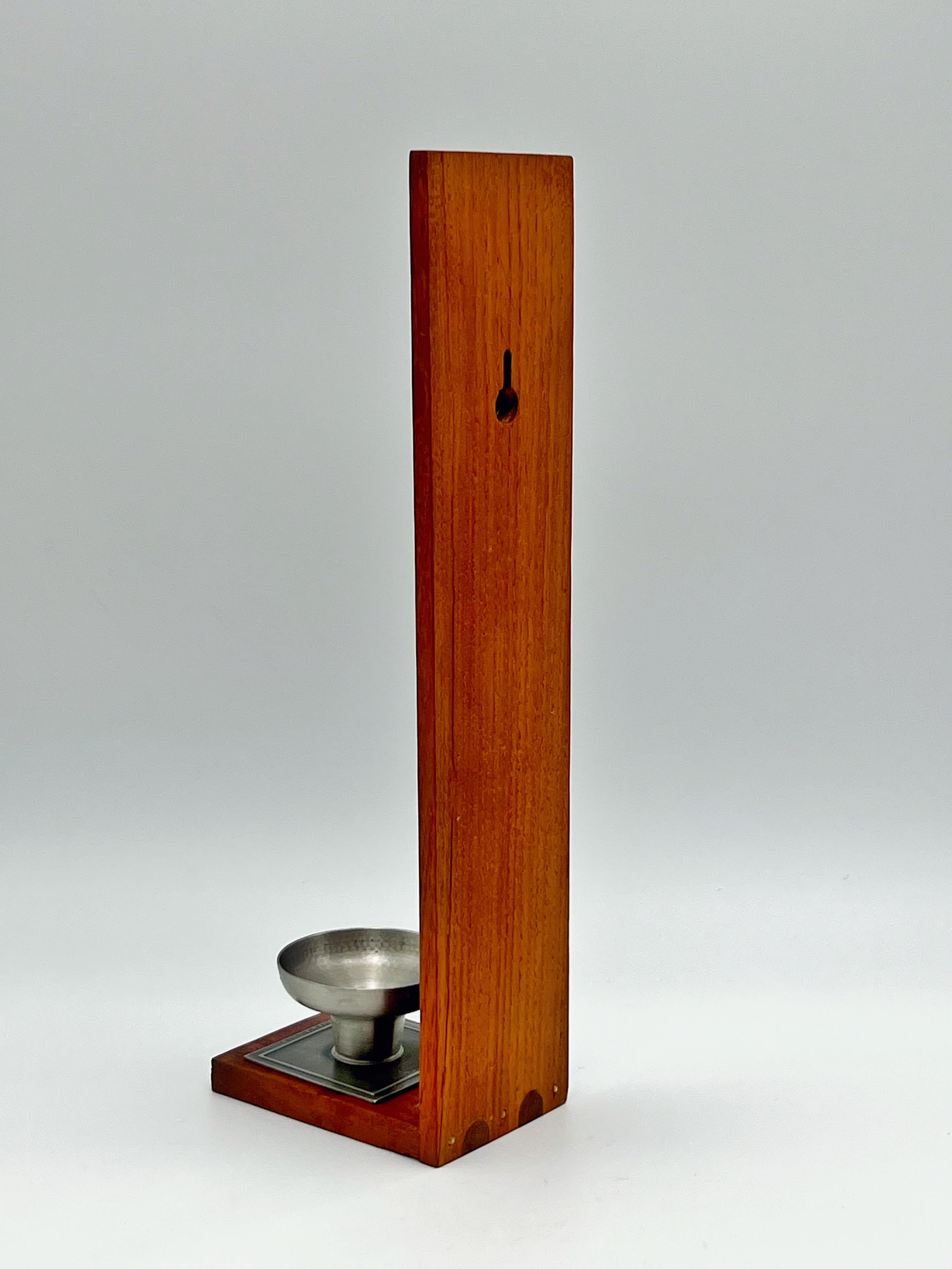 Candelero/soporte de pared escandinavo de teca y peltre, Noruega Años 60 en venta 1
