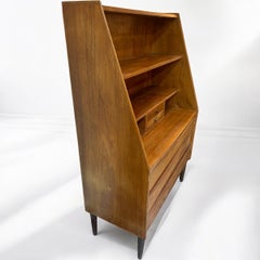 Scandinavian Teak Secretary Desk, Mid-Century Modern, Denmark, 1960s