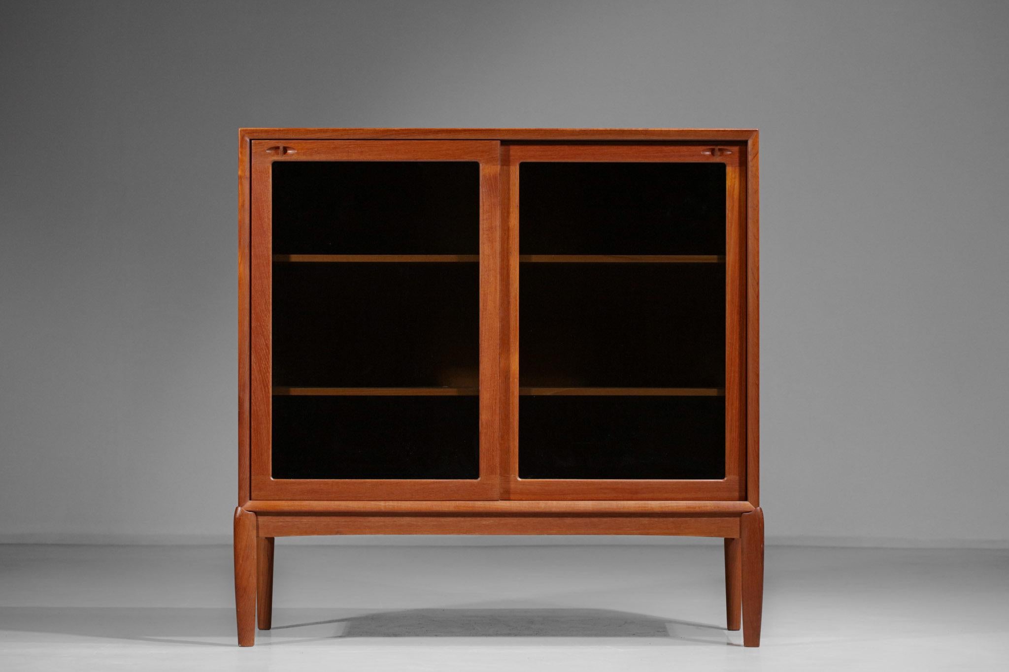 Mid-Century Modern Scandinavian Teak Showcase from the 60's by HW Klein Edited by Bramin For Sale