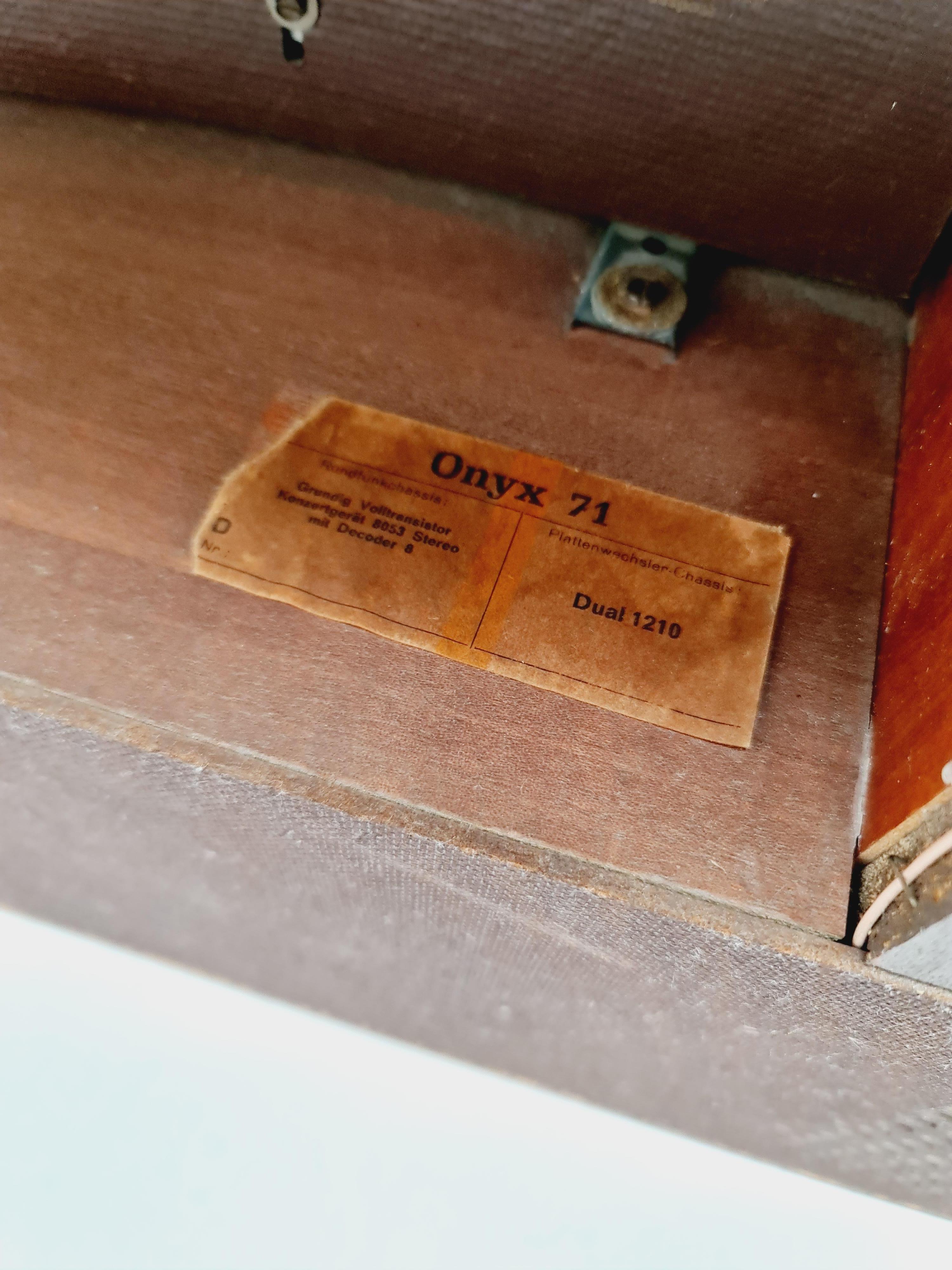 Scandinavian teak Sidboard Record player Dual 1210 , radio by Senderwahl For Sale 7