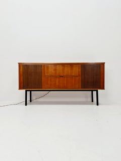 Scandinavian teak Sidboard Record player Dual 1210 , radio by Senderwahl