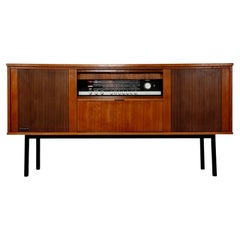 Scandinavian teak Sidboard Record player Dual 1210 , radio by Senderwahl