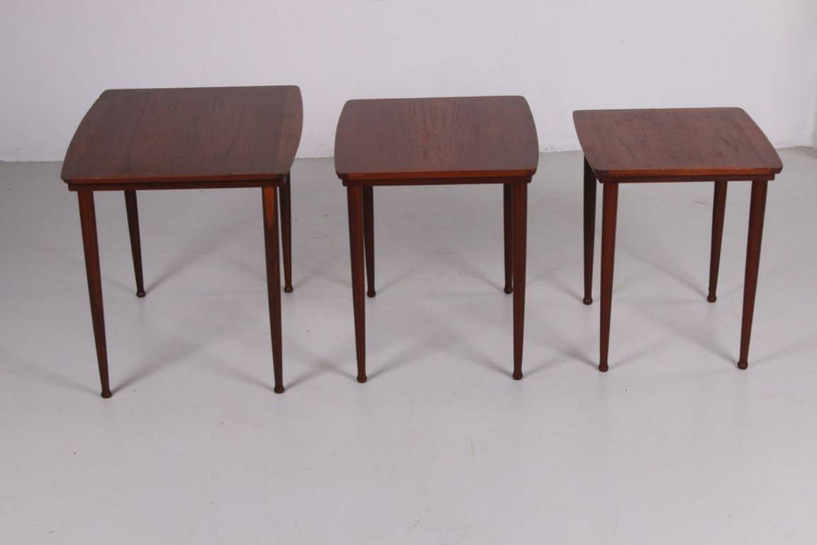 Mid-Century Modern Scandinavian Teak Side Tables by Poul Jensen for Selig For Sale