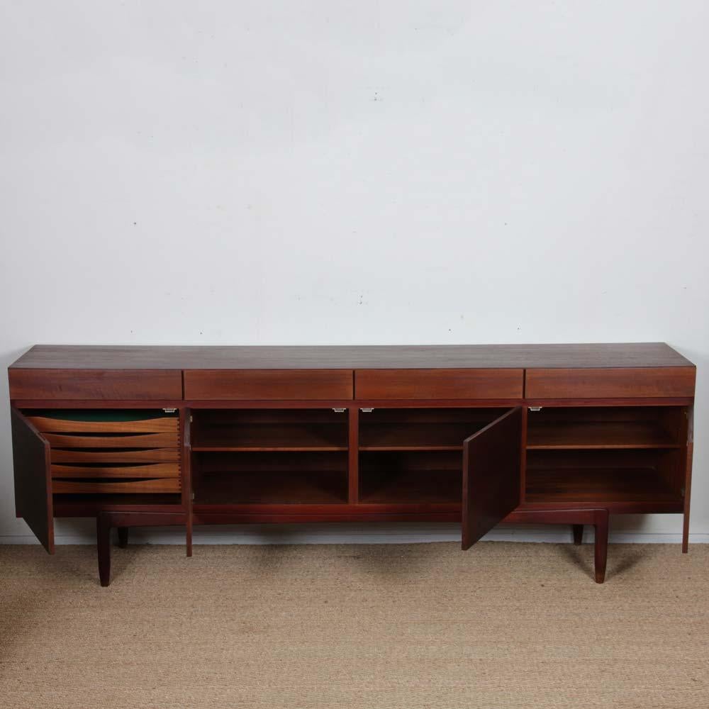 Teck Scandinavian teak sideboard, model FA 66, by Ib Kofod-Larsen, 1960s en vente