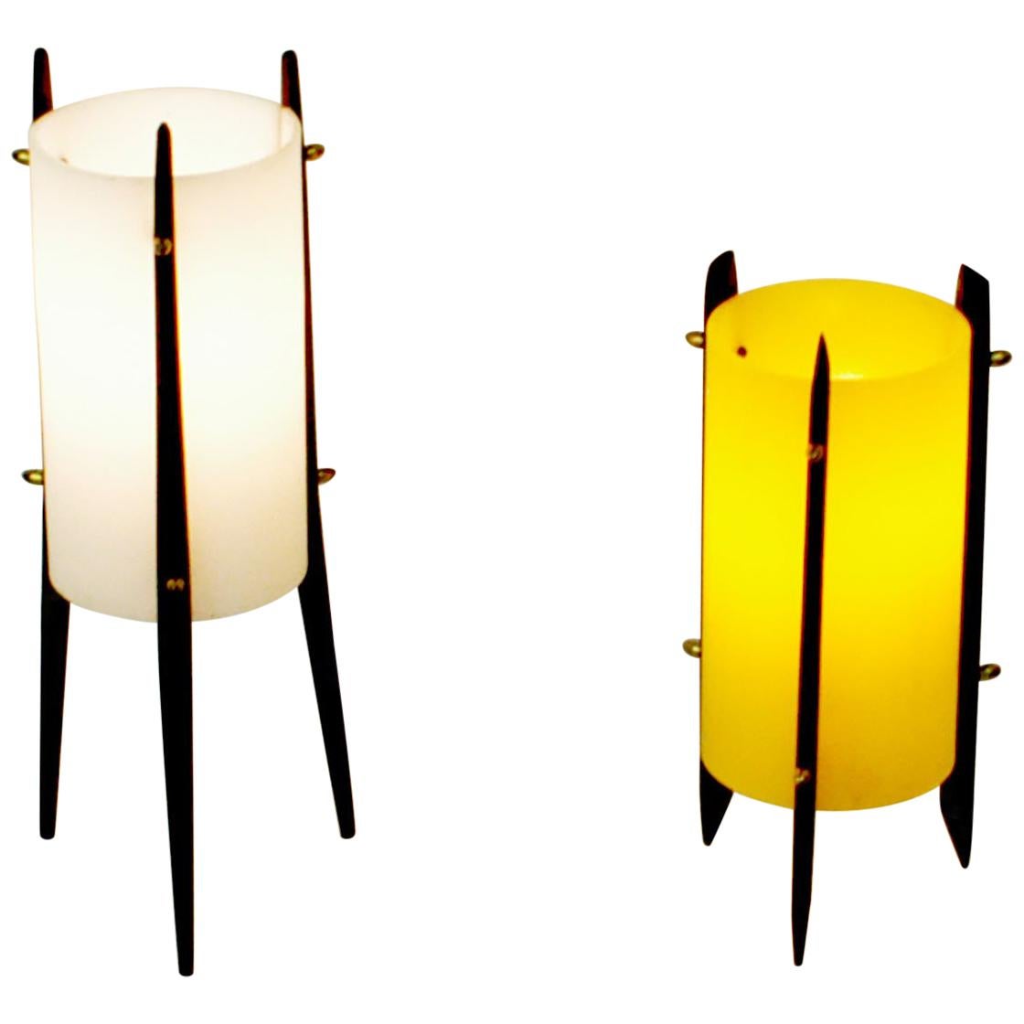 Mid-20th Century Scandinavian Teak Table Lamp Attr. to U. & Ö. Kristiansson for Luxus Sweden For Sale