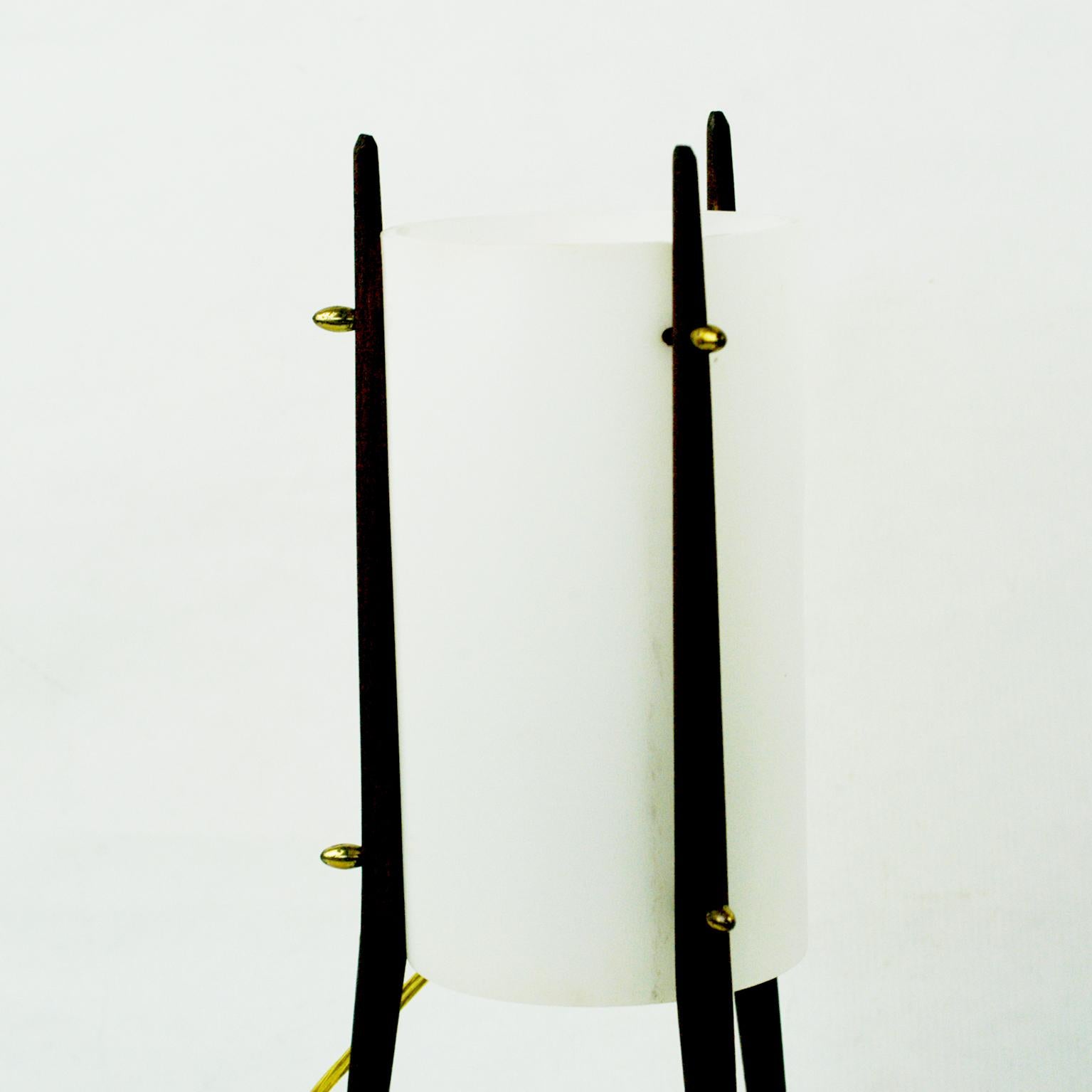 Scandinavian Teak Table Lamp Attr. to U. & Ö. Kristiansson for Luxus Sweden For Sale 1
