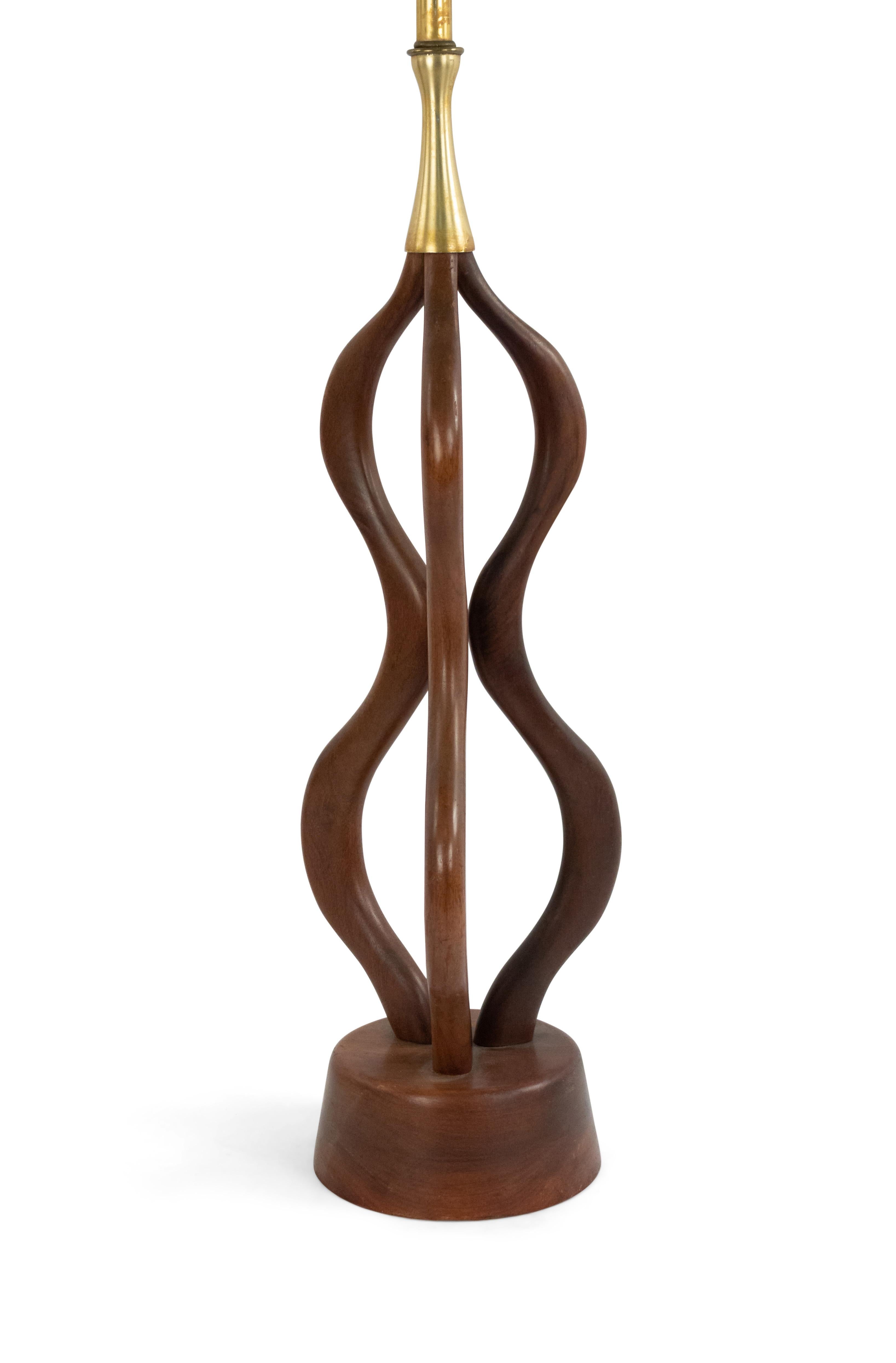 Scandinavian Teak Table Lamp For Sale 1