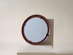 Specchio da parete scandinavo in teak, Danimarca, anni ’60 circa