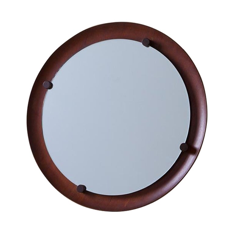 Scandinavian Teak Wall Mirror, Denmark c1960s For Sale