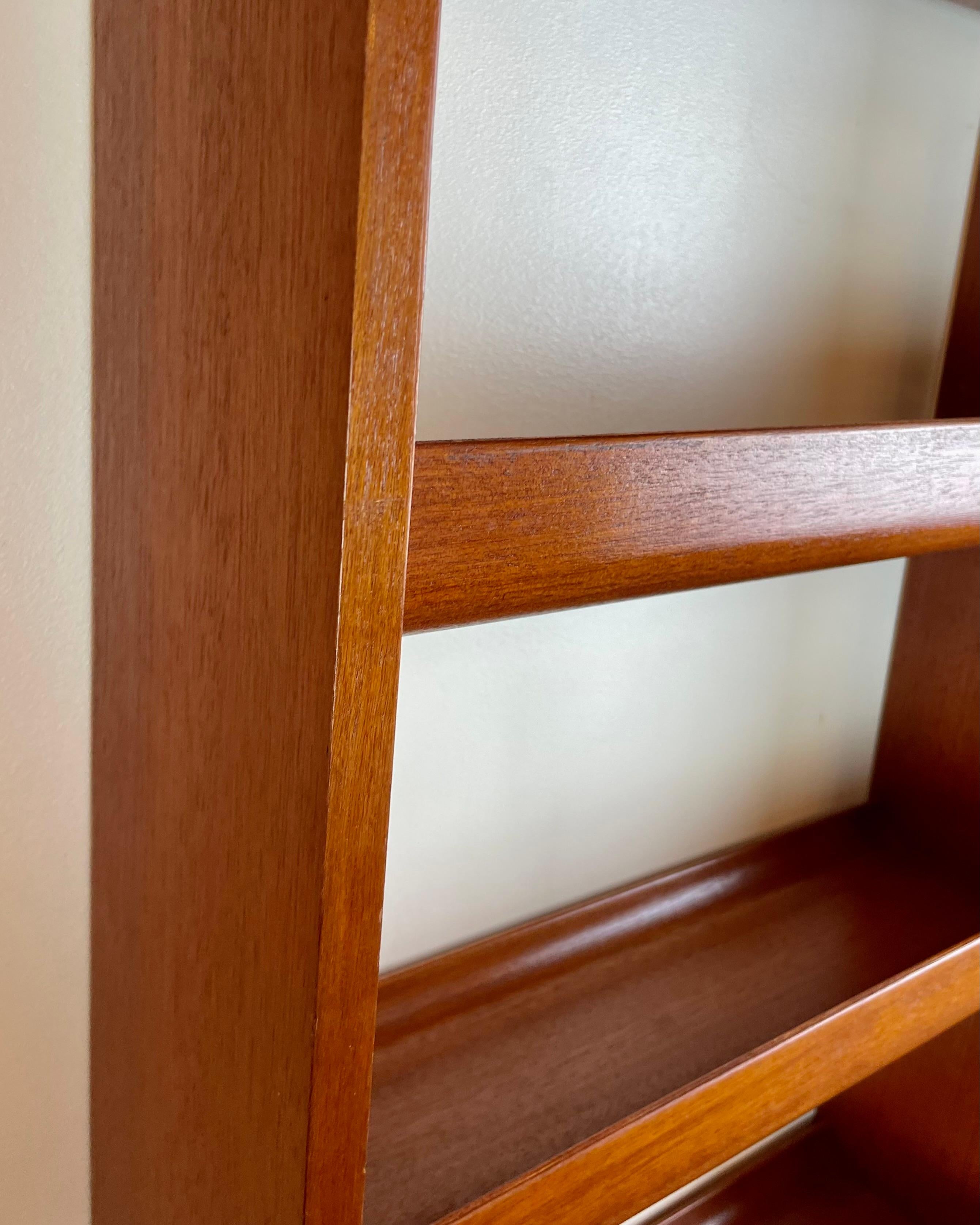 Scandinavian Modern Scandinavian Teak Wall Shelf , 1960s For Sale