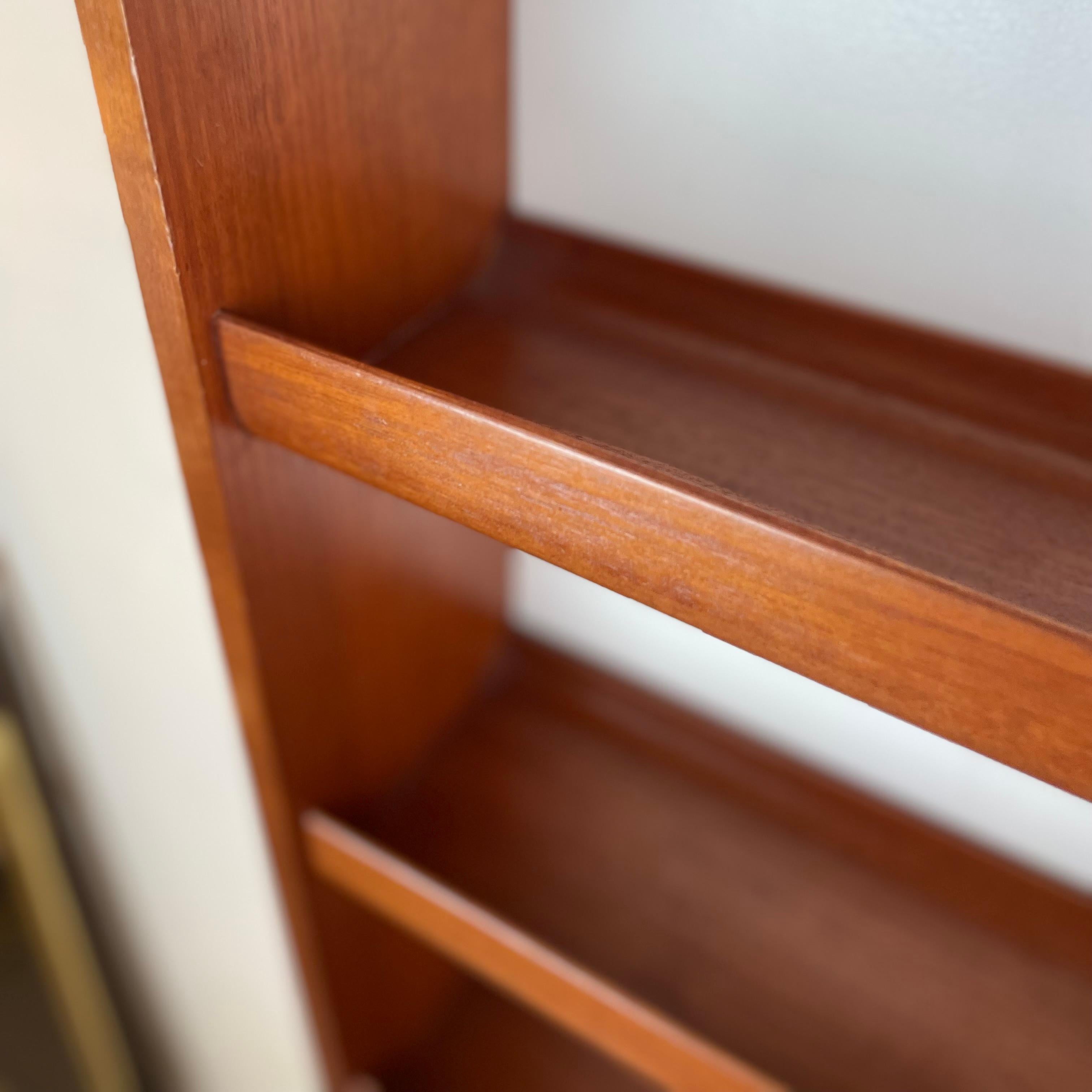 Wood Scandinavian Teak Wall Shelf , 1960s For Sale