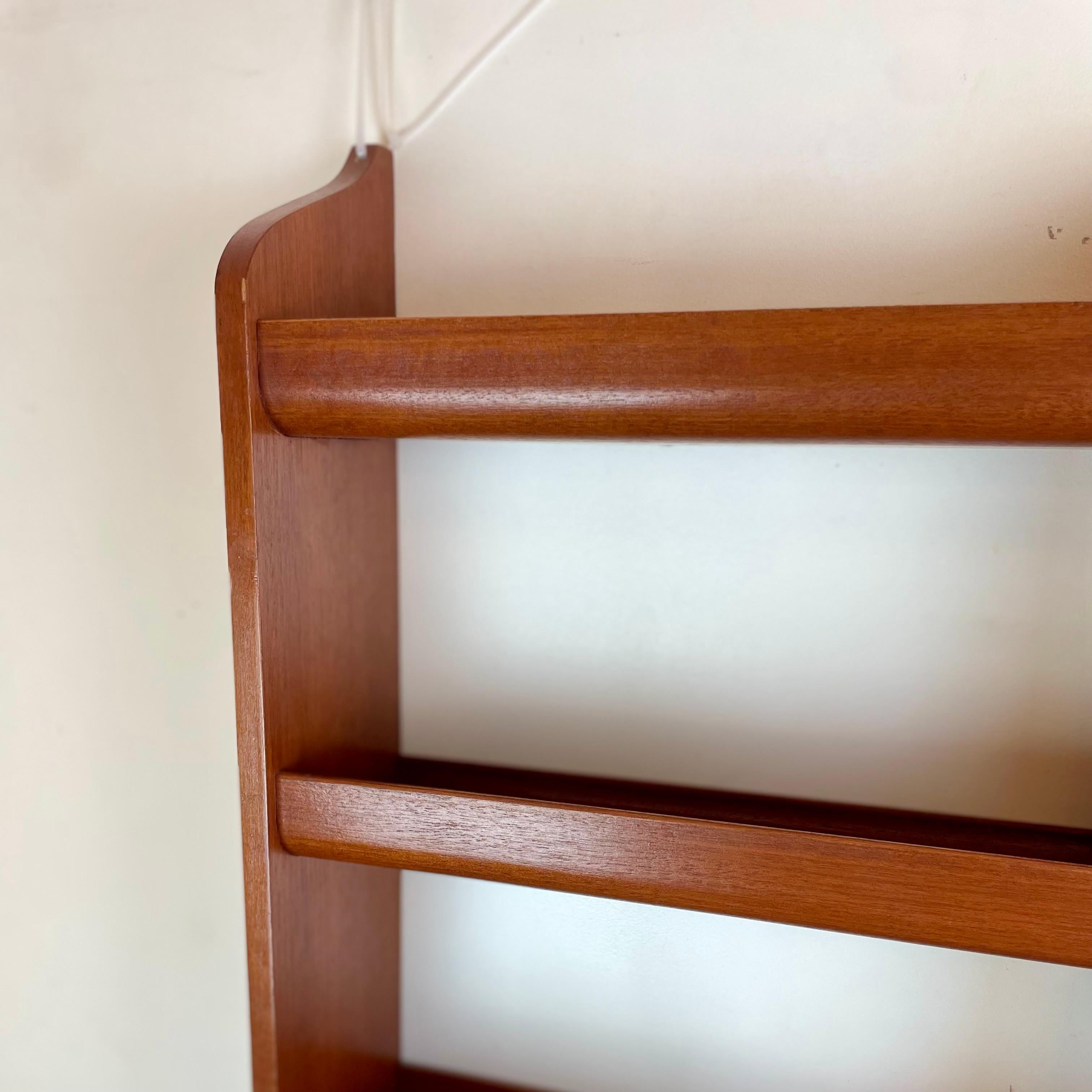 Scandinavian Teak Wall Shelf , 1960s For Sale 2