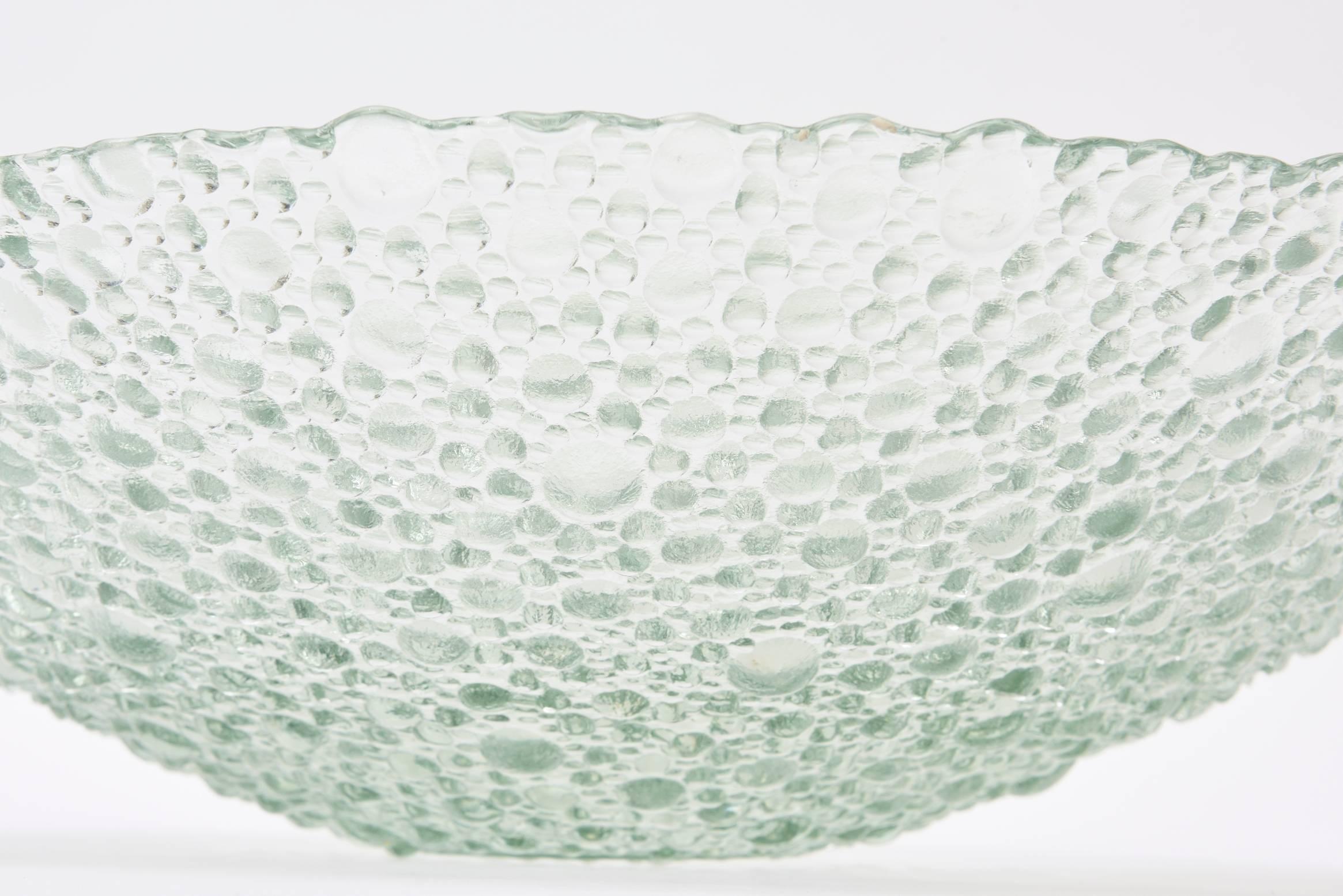 bubble glass bowl vintage