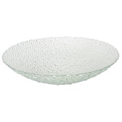 Scandinavian Textural and Sculptural Vintage Bubble Glass Bowl