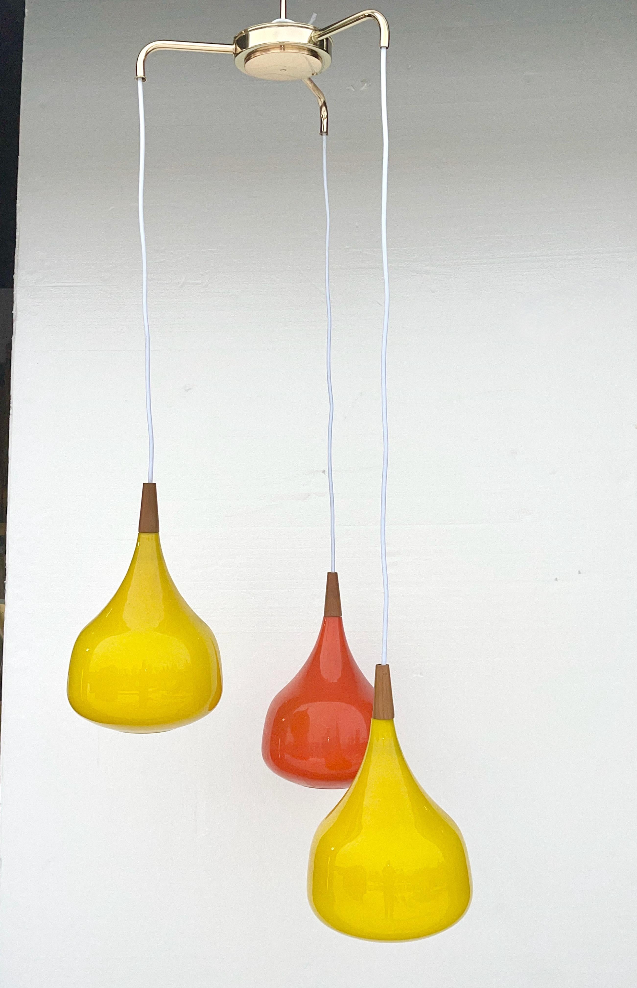 Scandinavian Three Globe Pendant by Progress Lighting For Sale 3