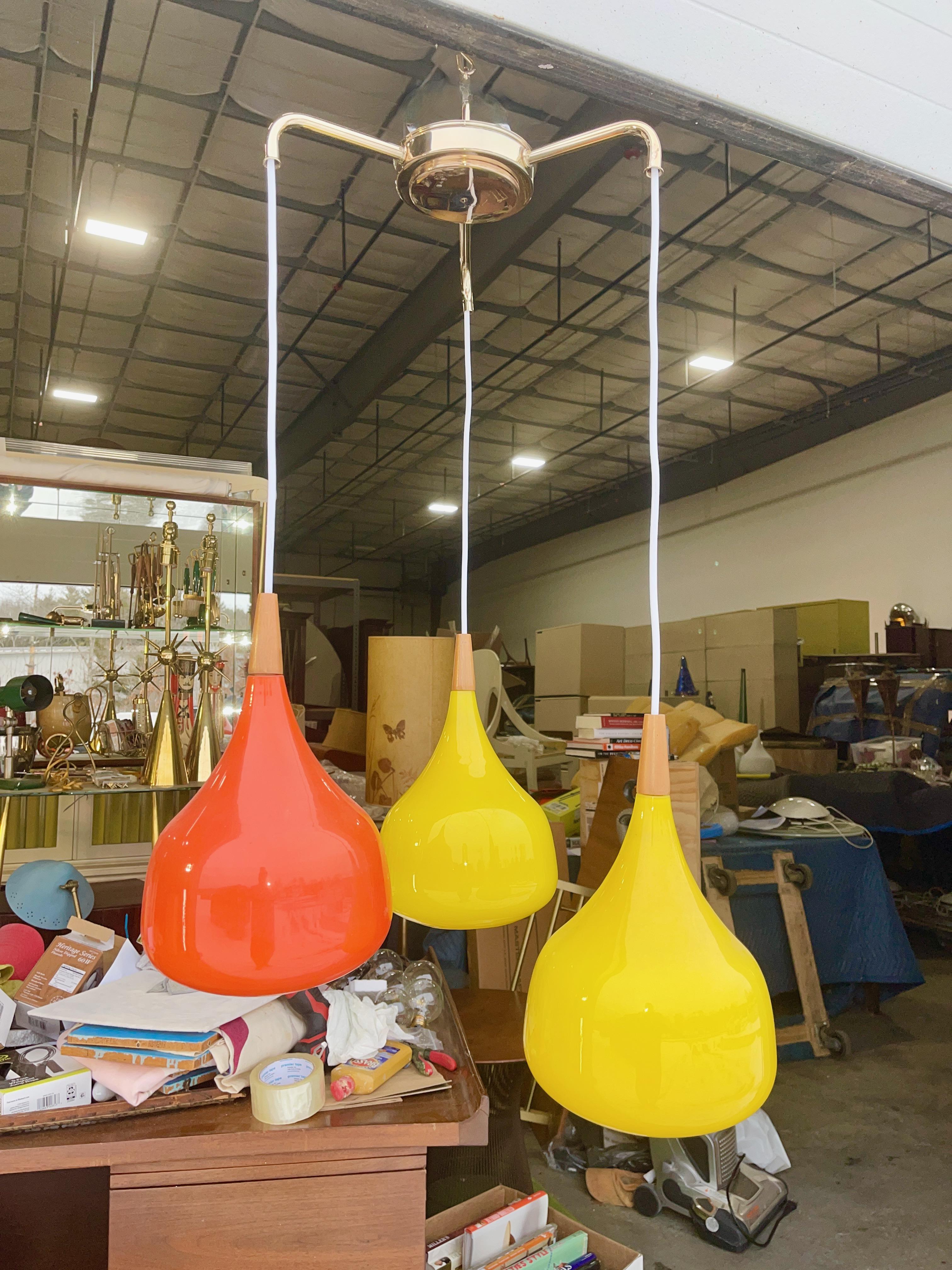 Scandinavian Three Globe Pendant by Progress Lighting For Sale 8