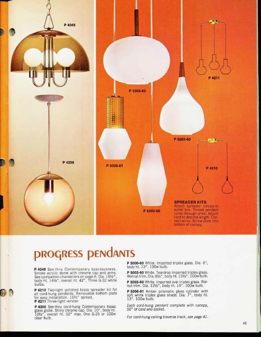 Scandinavian Three Globe Pendant by Progress Lighting For Sale 11