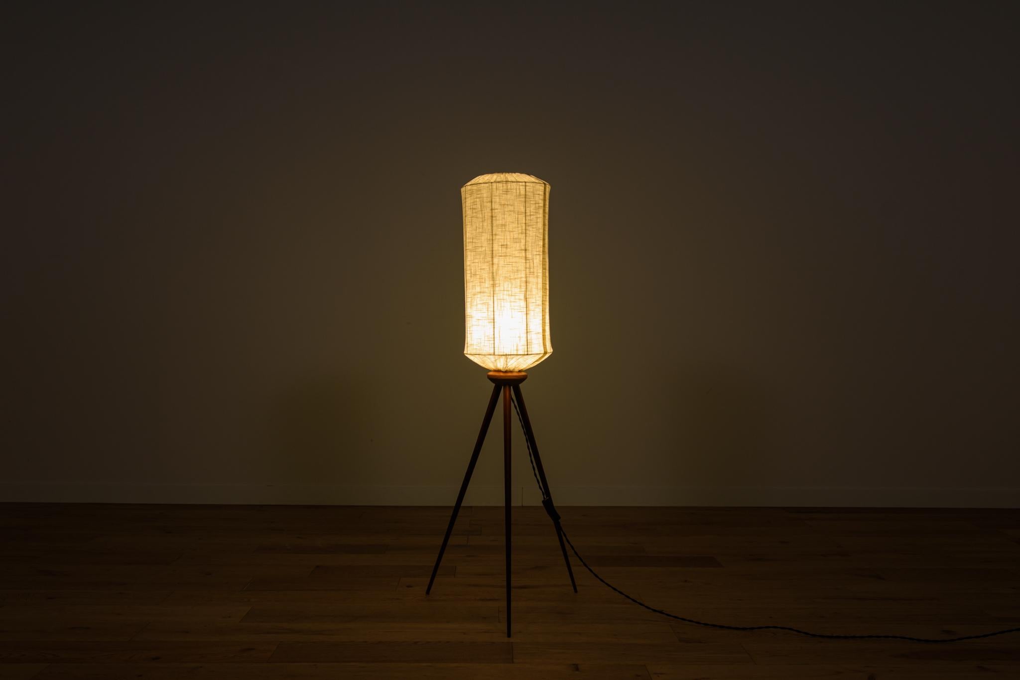Late 20th Century Scandinavian Three-legged Teak Lamp, Sweden, 1970s For Sale