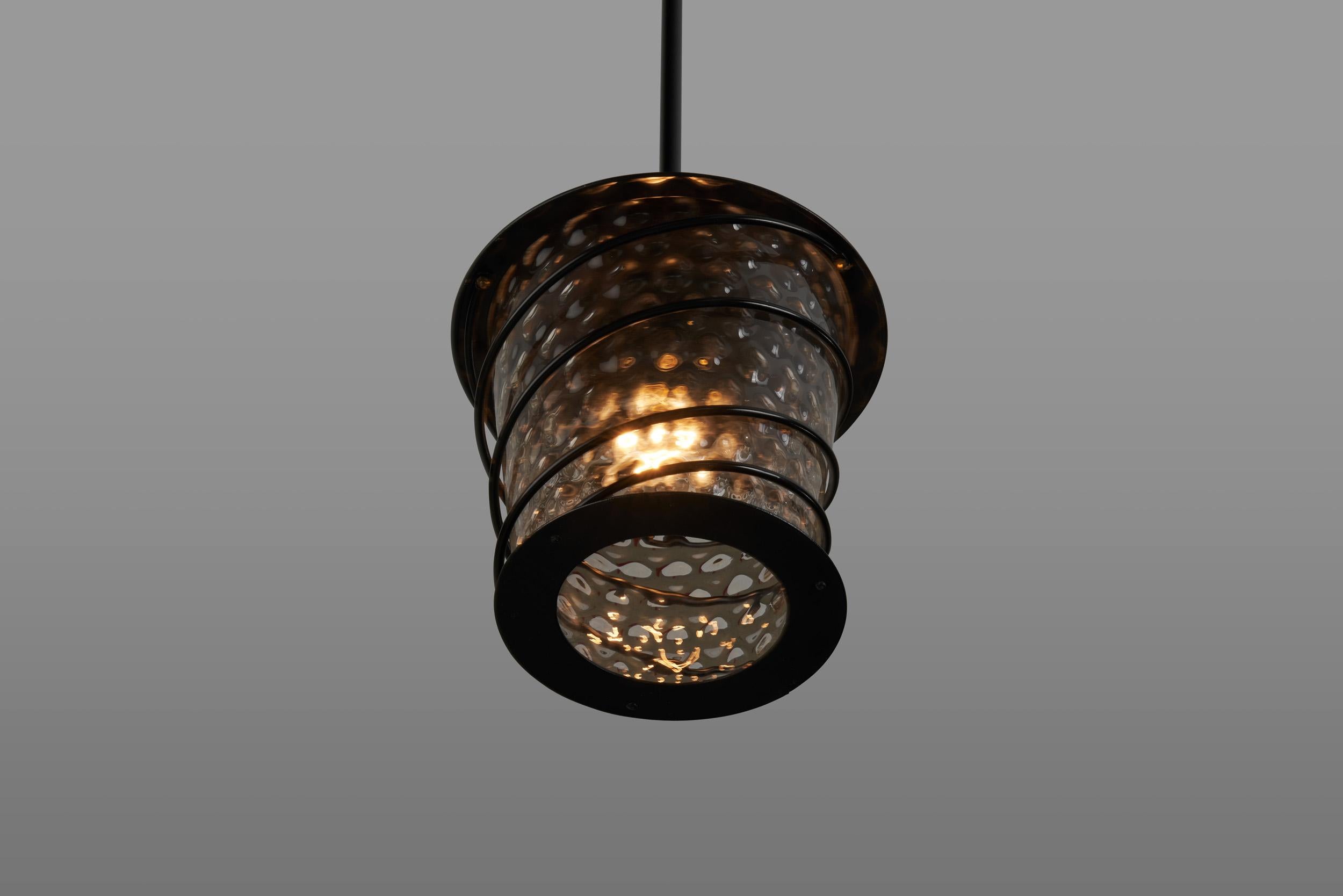 Lampada da soffitto scandinava in latta e vetro, Scandinavia anni '20 in vendita 3