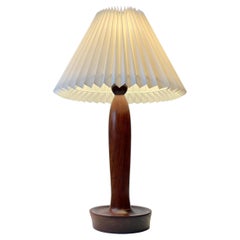 Antique Scandinavian Torpedo Table Lamp in Turned Rosewood, 1960s