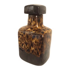 Scandinavian Tortoishell Glaze Ceramic 'Stubby' Flacon' Barware, Mid-1960s