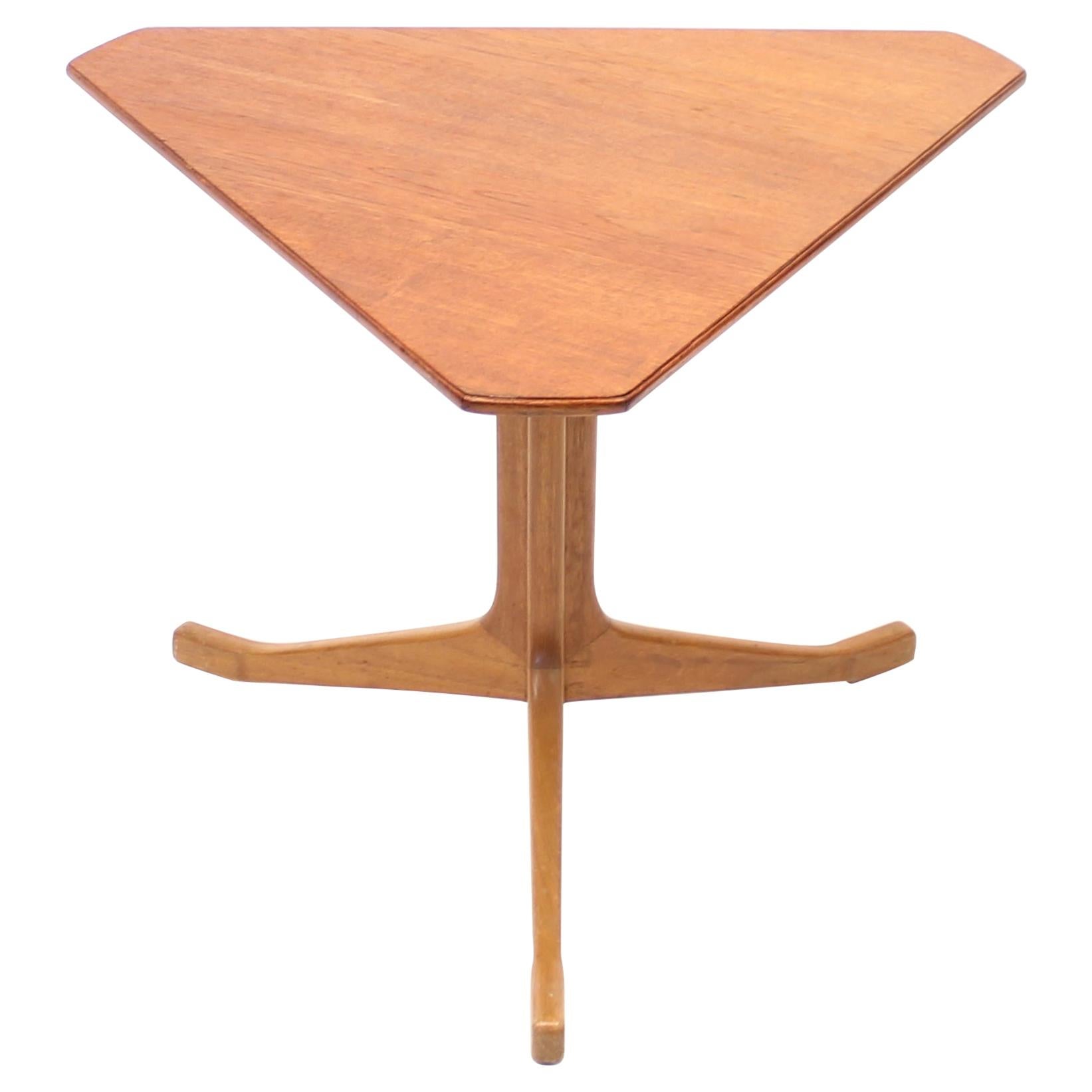 Scandinavian Triangular Teak Coffee Table, 1950s