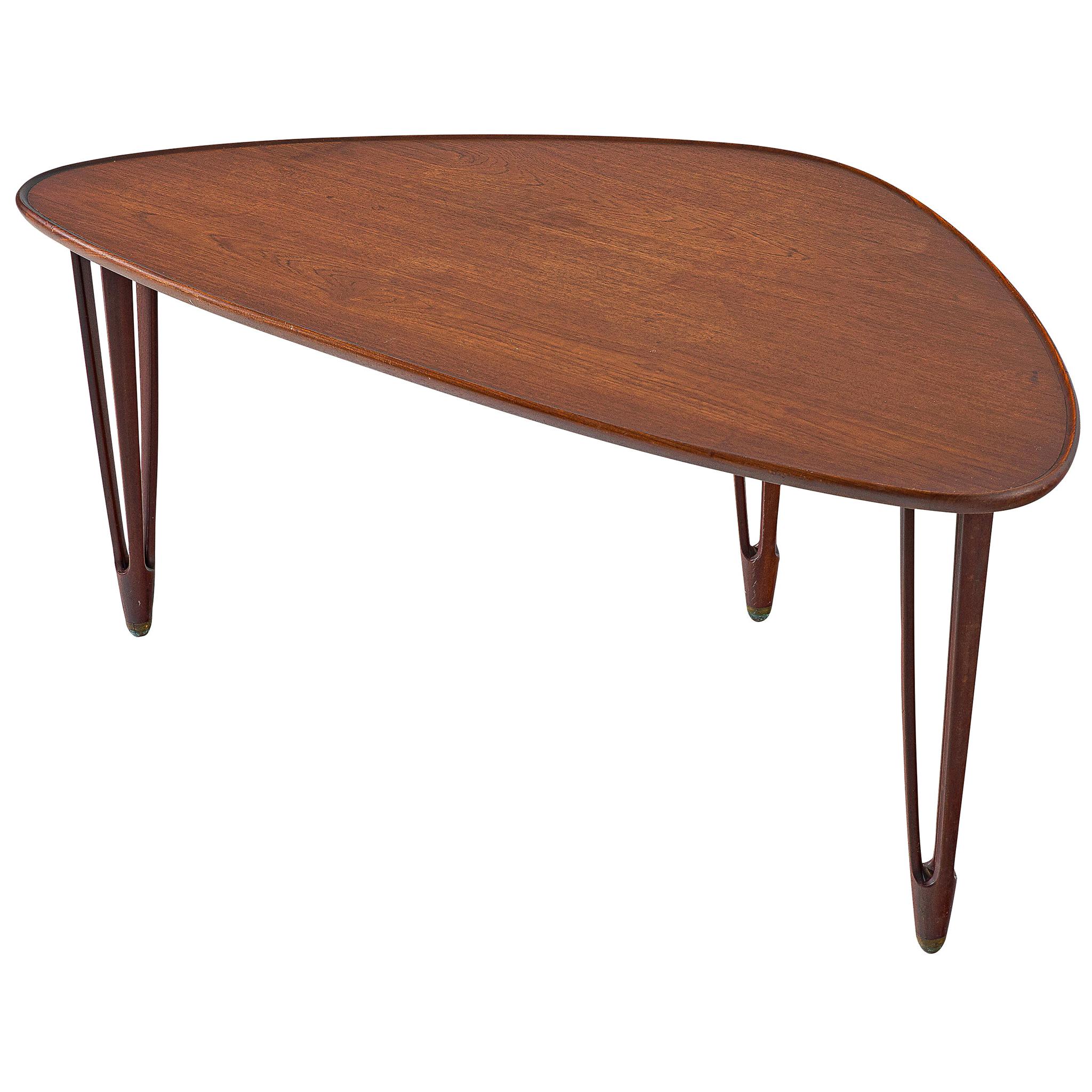 Scandinavian Tripod Teak Coffee Table