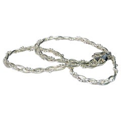 Scandinavian Twisted Vintage Silver Necklace, 1960s