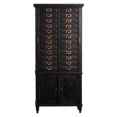 Antique Scandinavian Two-Parts Office Chest, 19th Century