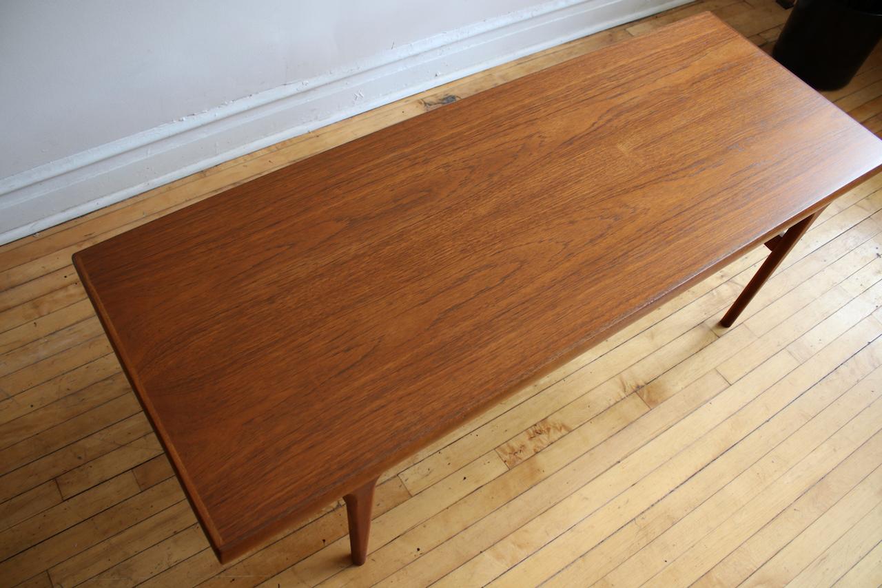 Scandinavian Two-Tier Midcentury Teak Coffee Table In Excellent Condition In Brooklyn, NY
